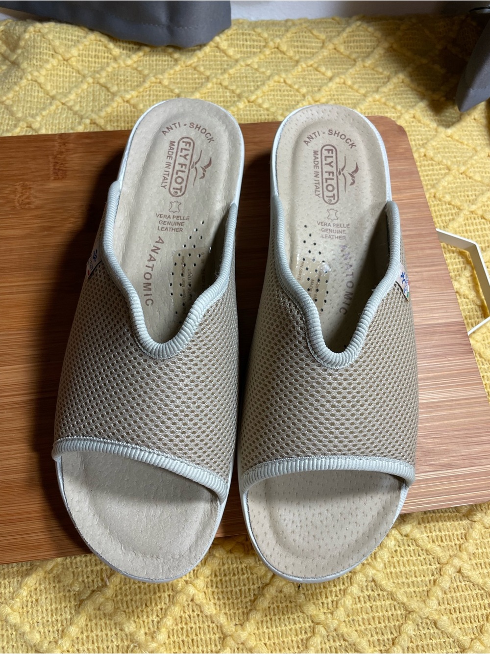 Fly Flot Women's Taupe Open-Toe Comfort Slippers